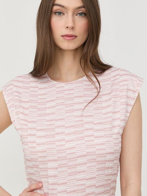 Tiger Of Sweden sukienka kolor różowy midi rozkloszowana