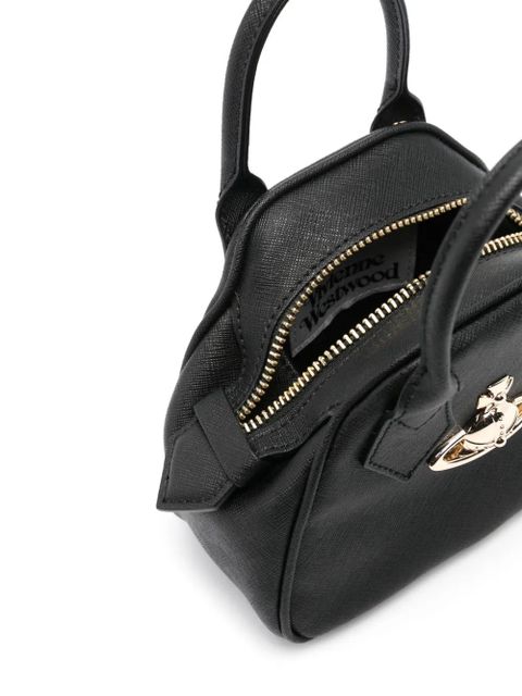 Vivienne Westwood Orb-plaque leather tote bag - Black