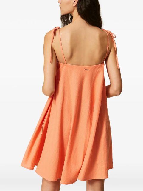 TWINSET tie straps dress - Orange