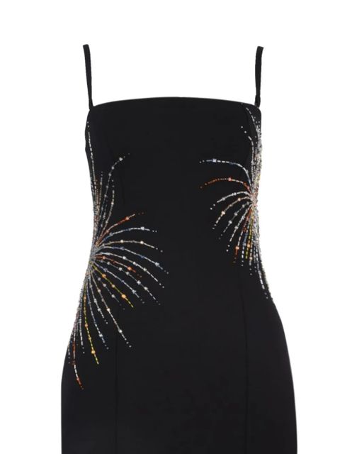STAUD Britney embellished-detail midi dress - Black