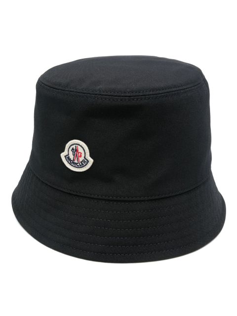 Moncler logo-patch bucket hat - Black - zdjęcie produktu nr 1