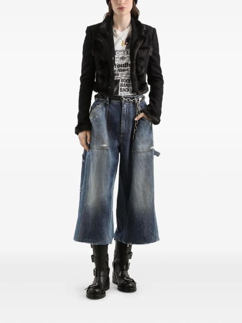 Dolce & Gabbana distressed cropped jeans - Grey - zdjęcie produktu nr 2