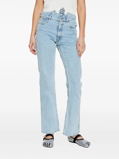 Coperni logo-plaque jeans - Blue