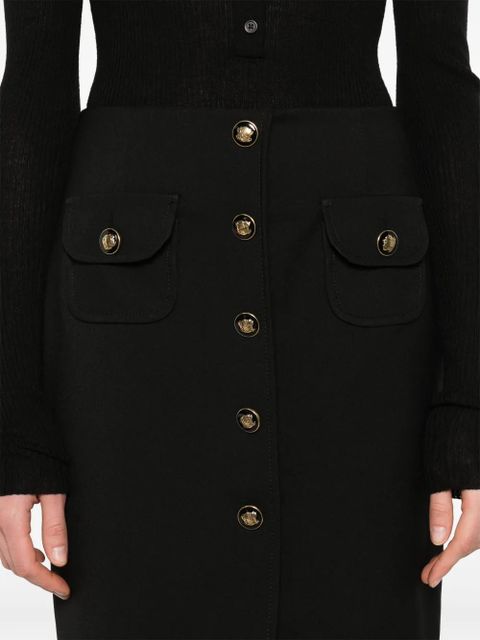 SANDRO buttoned midi skirt - Black