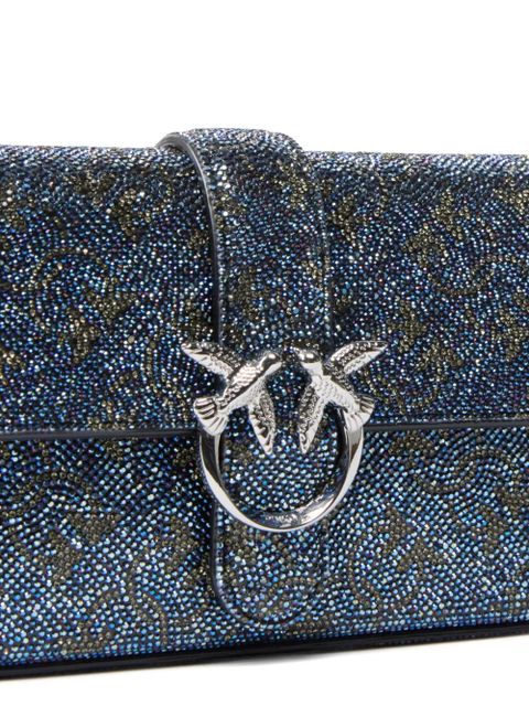 PINKO mini Love Glitter cross body bag - Blue