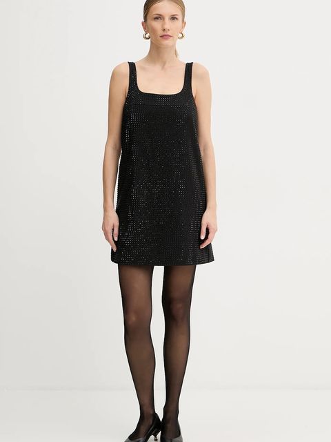 Pinko sukienka kolor czarny mini prosta 105927 A287