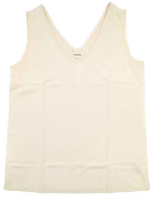 KHAITE V-neck top - Neutrals - zdjęcie produktu nr 2