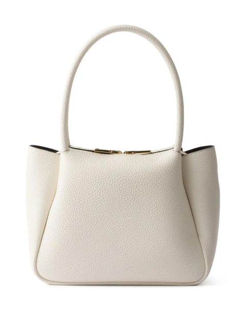 Prada small leather tote bag - White - zdjęcie produktu nr 2