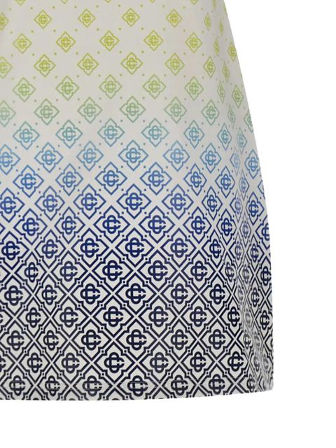 Casablanca AOP Monogram crew neck T-shirt dress - White