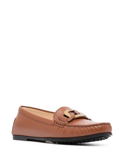 Tod's Kate leather loafers - Brown