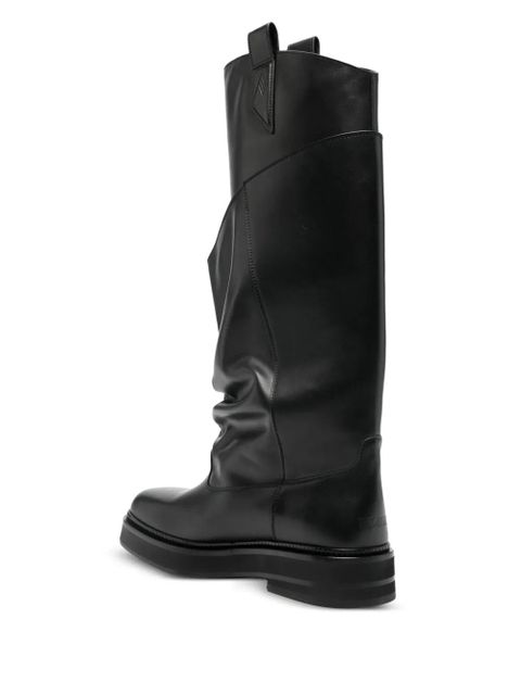 The Attico 35mm Passeggiata leather knee-high boots - Black - zdjęcie produktu nr 2