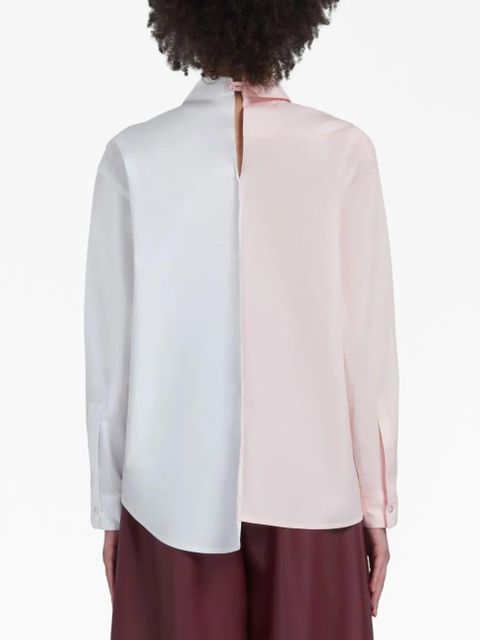 Marni asymmetric poplin shirt - Pink
