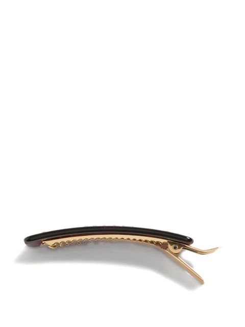 Valentino Garavani cherry-embellished hair clip - Brown - zdjęcie produktu nr 2