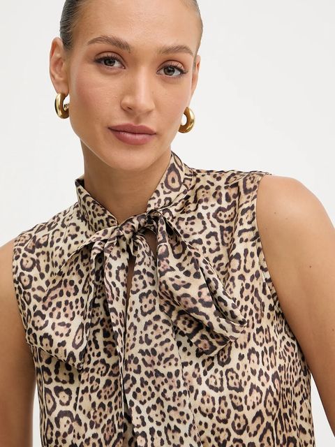 Marciano by Guess bluzka ALANIS damska kolor brązowy wzorzysta 5YGH12 7298A