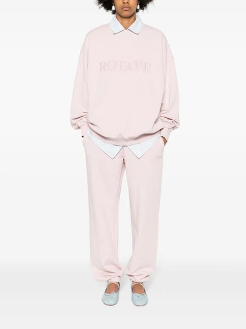 ROTATE BIRGER CHRISTENSEN logo-embroidered track pants - Pink