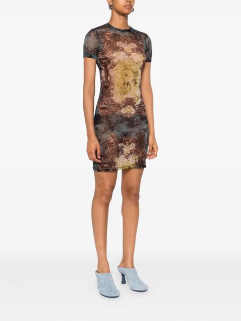 Jean Paul Gaultier Médaillon print dress - Blue