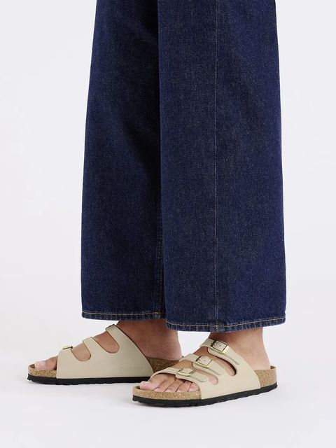 Birkenstock klapki Florida BF damskie kolor beżowy 1029265