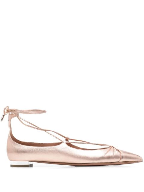 Aquazzura leather ballet flats - Pink - zdjęcie produktu nr 1