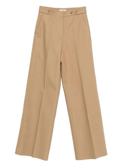 SANDRO button-detailed wide-leg trousers - Neutrals - zdjęcie produktu nr 1