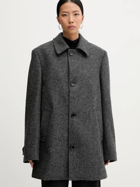 Bally płaszcz wełniany kolor szary M0BA308F - zdjęcie produktu nr 1