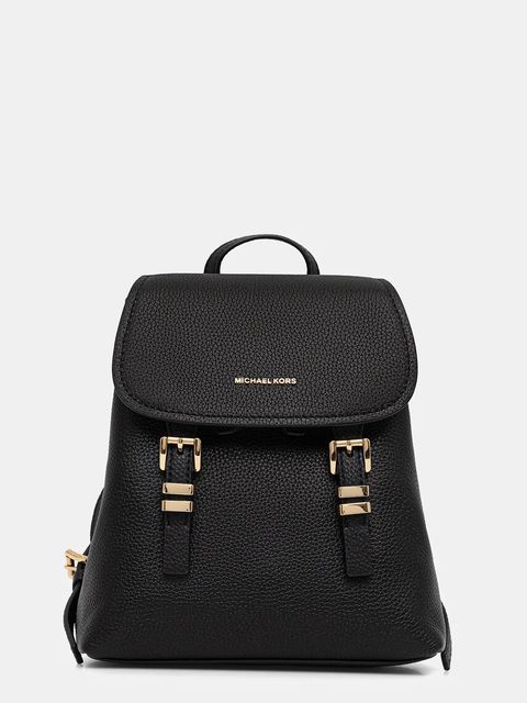 MICHAEL Michael Kors plecak skórzany QUINN damski kolor czarny mały gładki 30T5GQNB0L - zdjęcie produktu nr 1