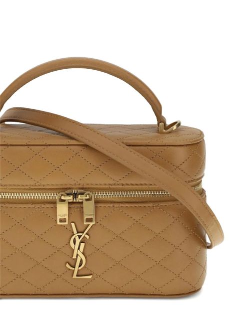 Saint Laurent Gaby quilted-leather vanity bag - Neutrals