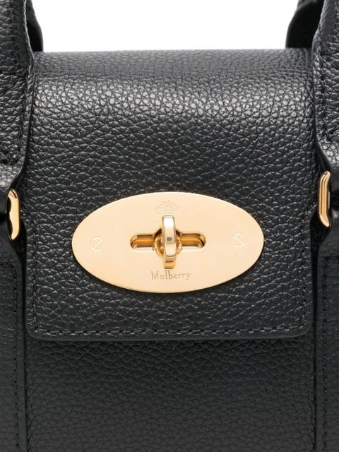 Mulberry turnlock-top leather tote bag - Black