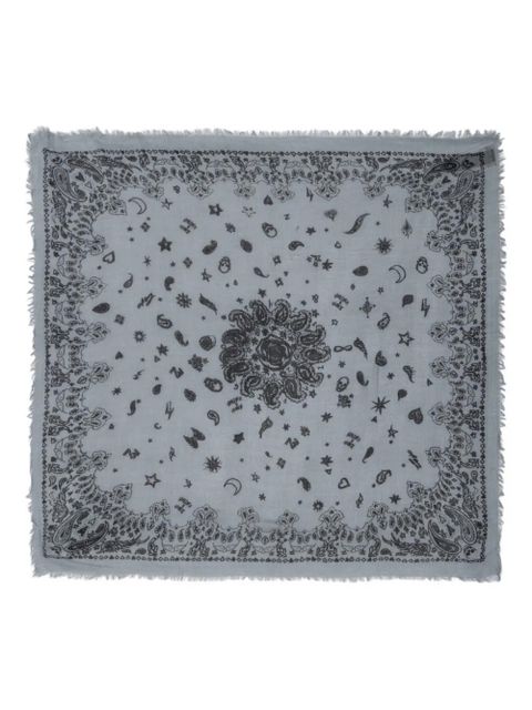 Zadig&Voltaire Nuage fringed printed scarf - Blue - zdjęcie produktu nr 1
