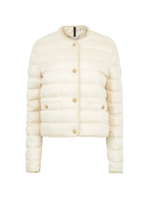 Moncler Fleurs bouclé-trim jacket - Neutrals - zdjęcie produktu nr 1