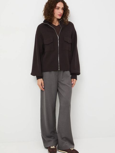 Medicine sweter damski kolor brązowy lekki - zdjęcie produktu nr 2