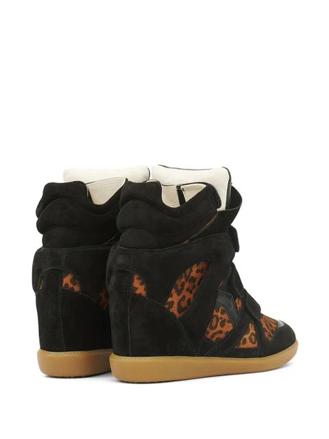 ISABEL MARANT 50mm Bekett leopard-print wedge sneakers - Brown - zdjęcie produktu nr 2