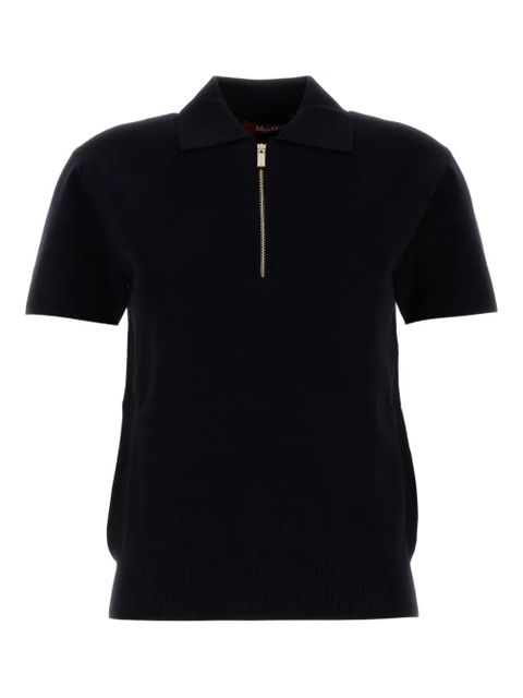 Max Mara zip-neck polo shirt - Blue - zdjęcie produktu nr 1