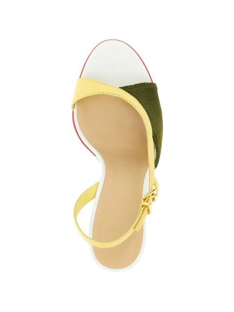 FENDI Arco asymmetric-design sandals - Yellow