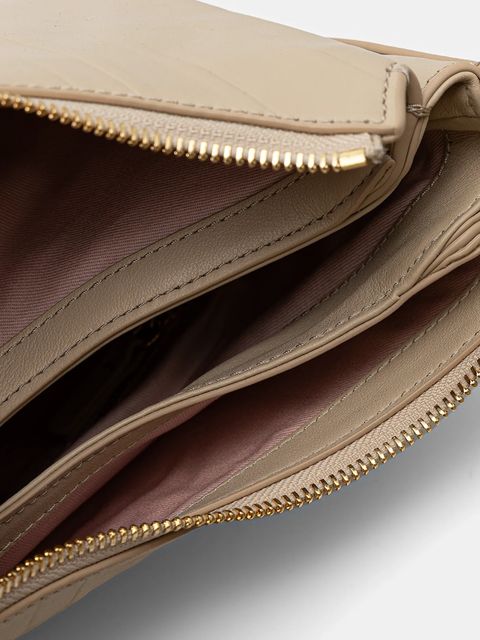 Coccinelle torebka skórzana BOHEME PLISSE kolor beżowy E1 UT1 13 03 01