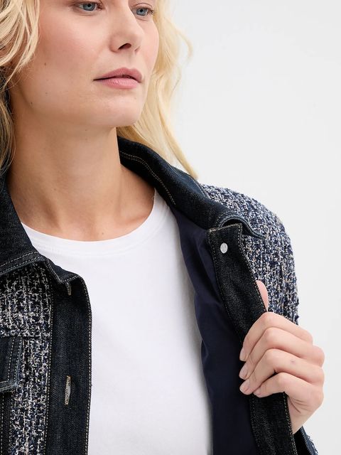 Morgan marynarka kolor granatowy jednorzędowa wzorzysta VOSCAR