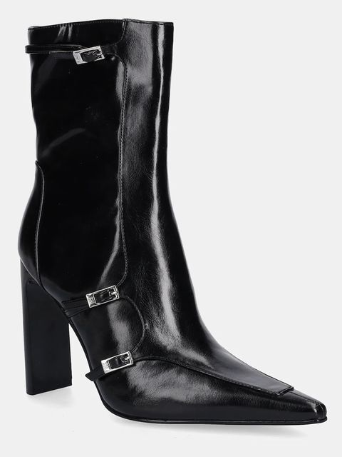 Steve Madden botki Fastened damskie kolor czarny na słupku 11004818 - zdjęcie produktu nr 1