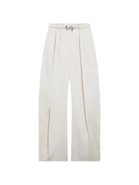 Sportmax belted pleated trousers - White - zdjęcie produktu nr 1
