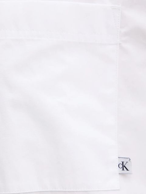 Calvin Klein Jeans sukienka bawełniana kolor biały mini oversize LV047C022G