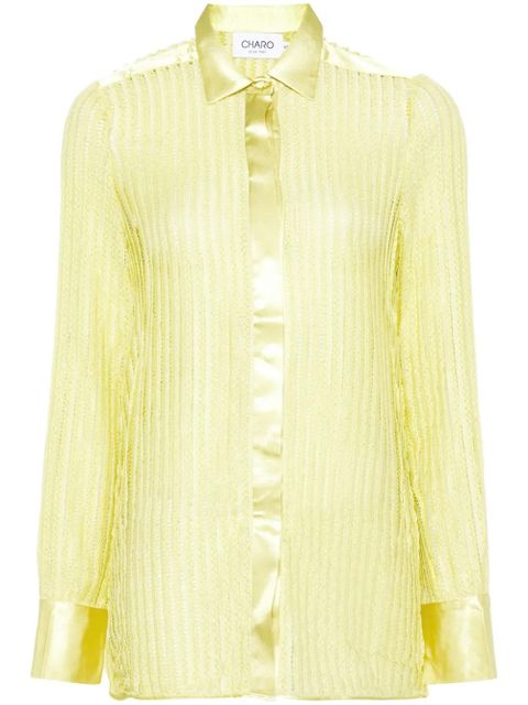 Charo Ruiz Ibiza Achty lace-detail shirt - Green - zdjęcie produktu nr 1