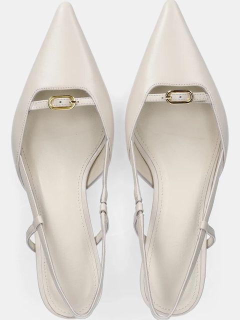 Answear.LAB szpilki skórzane kolor biały