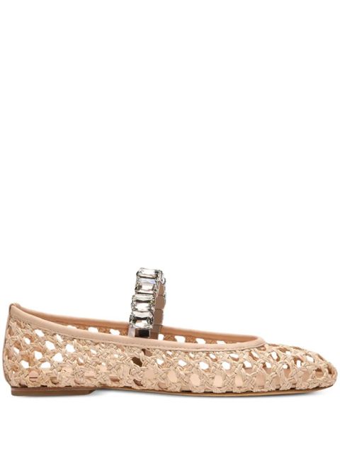 Casadei Versilia crystal-embellished ballet flats - Pink - zdjęcie produktu nr 1