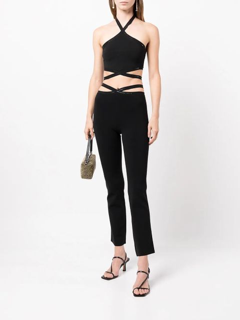 Alexander Wang halterneck crossed logo vest - Black - zdjęcie produktu nr 2