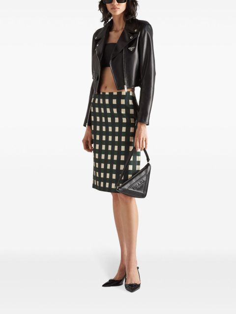 Prada leather biker jacket - Black