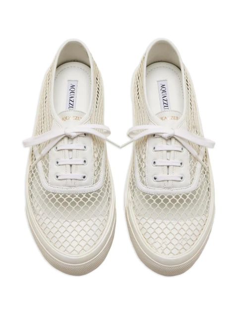 Aquazzura mesh-panel sneakers - White - zdjęcie produktu nr 2