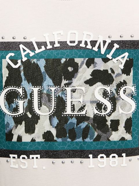 Guess t-shirt ANIMALIER damski kolor beżowy W5YI27 J1314 - zdjęcie produktu nr 2