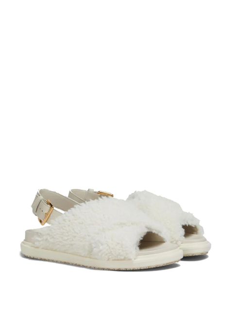 Marni Fussbett shearling sandals - White - zdjęcie produktu nr 2