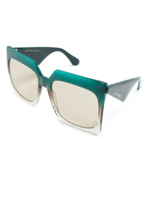 ETRO oversize square-frame sunglasses - Green - zdjęcie produktu nr 2