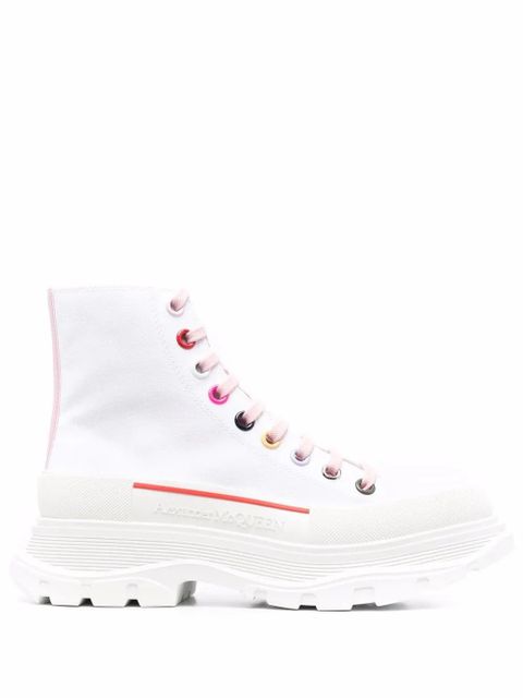 Alexander McQueen Tread Slick ankle lace-up sneakers - White - zdjęcie produktu nr 1