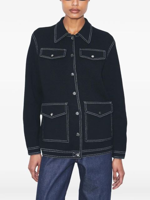 Tory Burch topstitch jacket - Black