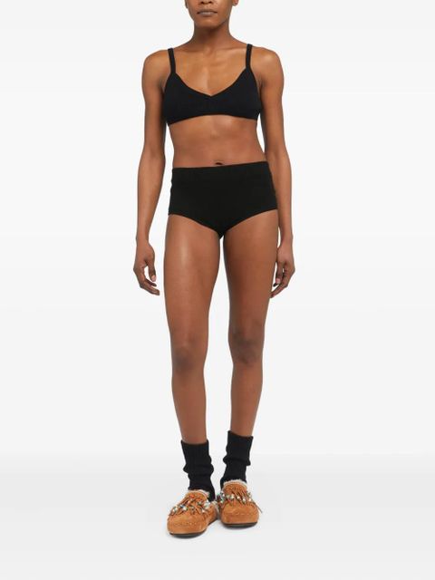 Alanui cashmere-blend shorts - Black